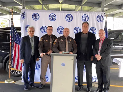 Calhoun County Sheriff Deputies being awarded at the Police Officers of the Year ceremony in Battle Creek, Michigan.