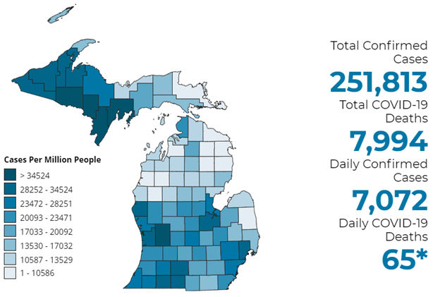 Michigan Coronavirus Map Update | November Updates