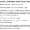 grievance procedure Checklist and sheet