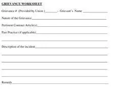 453 GRIEVANCE WORKSHEET