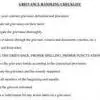 GRIEVANCE CHECKLIST FOR POAM Members