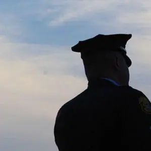Police officer in full uniform