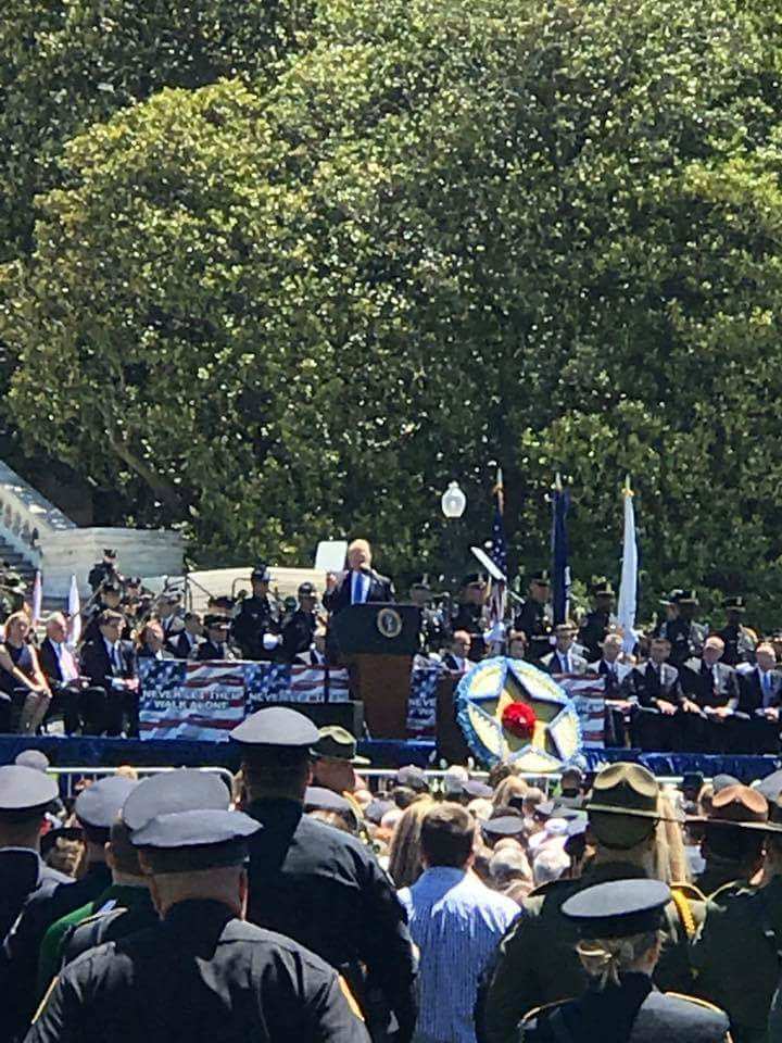 trump speaking at police week