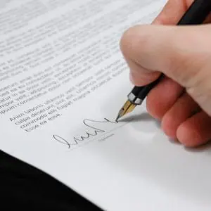 signed paper