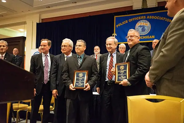 2018 POAM Police Officer of the Year Award: Scott Morgan & Max Christe, Livonia POA