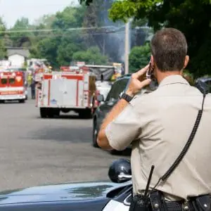 First Responders responding to a fire | Individual and Group Crisis Intervention Training