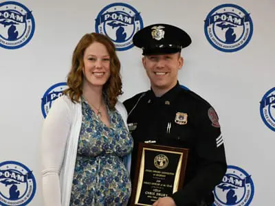 POAM-Chris-Drury-Wife 2019 POAM Police Officer of the Year Awards