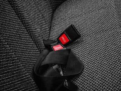 Seat Belt Research | POAM | Image of Seat Belts in Car.