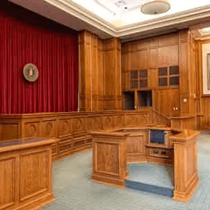 Empty courtroom | Courts Position | Municipal Center | Hall of Justice | House Resolution No 277 | Security Director position | Court Security Officer
