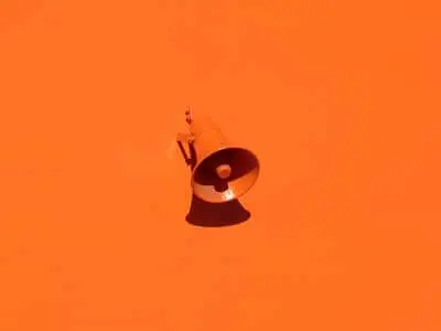 Orange megaphone