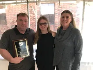 Officer Wilburn's family at the Police Officer of the Year