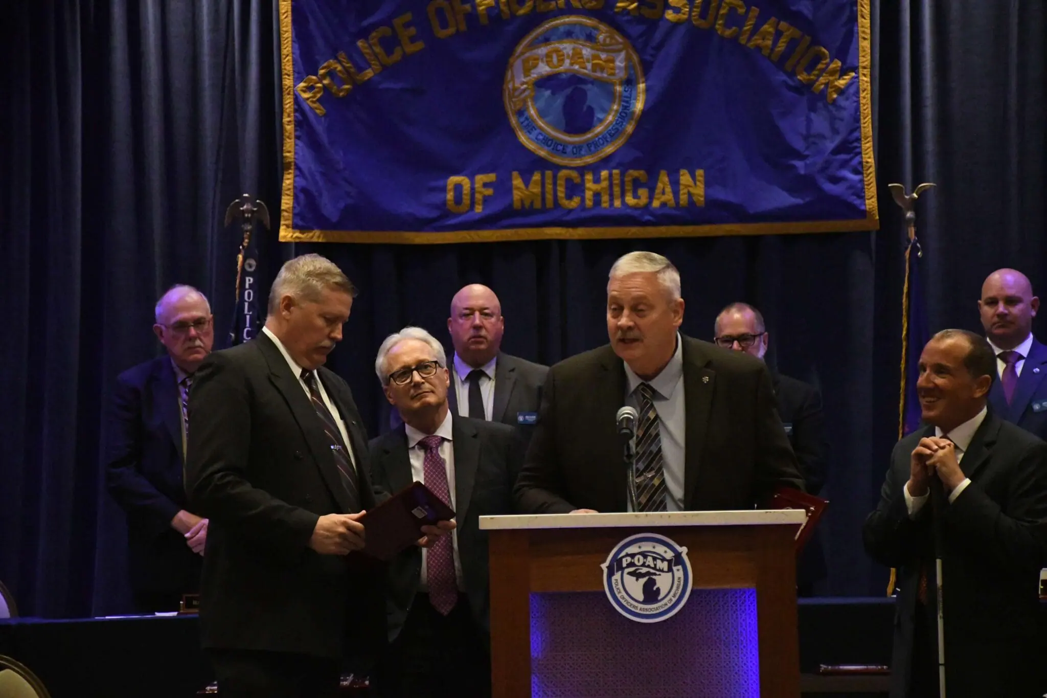 Deputy Tappen and Reserve Deputy Shiroda of Lapeer County DSA | POAM Police Officers of the Year Award Recipients