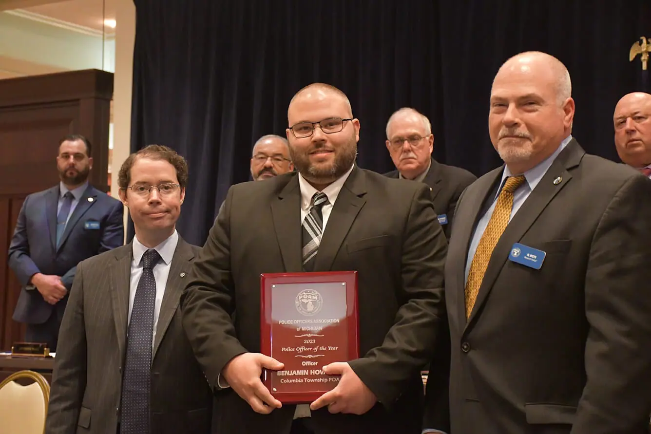 Columbia Township POA's Benjamin Hovarter | Police Officer of the Year Awards - May 2023 | POAM
