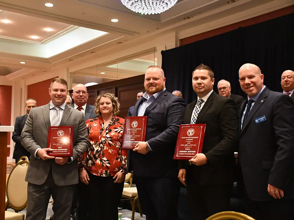Redford Township POA'S Officers Kensinger, Sutton, and Pedersen | Police Officer of the Year Awards - May 2023 | POAM