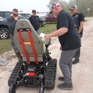 POAM-Defender-Mobility-Chris-Giles-4 Veteran Chris Giles who received a TracFab chair donation.