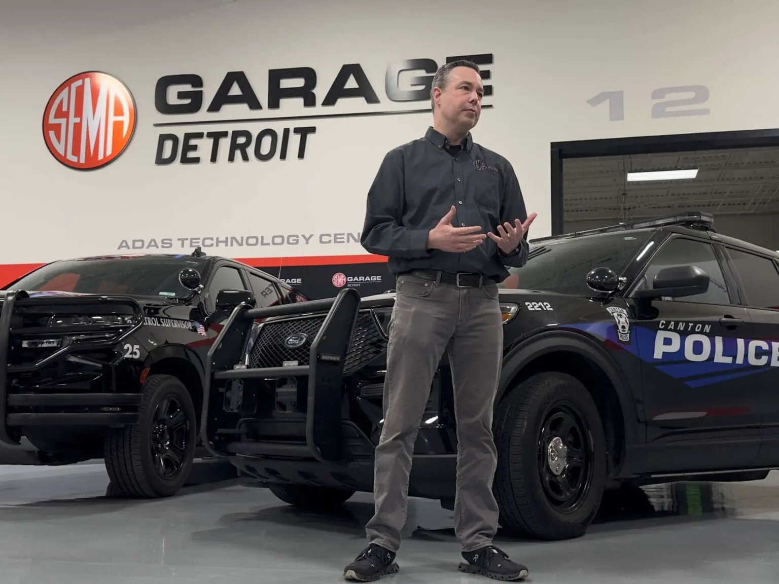 SEMA-Garage-Detroit-Director SEMA Garage Detroit Livonia Police Vehicle