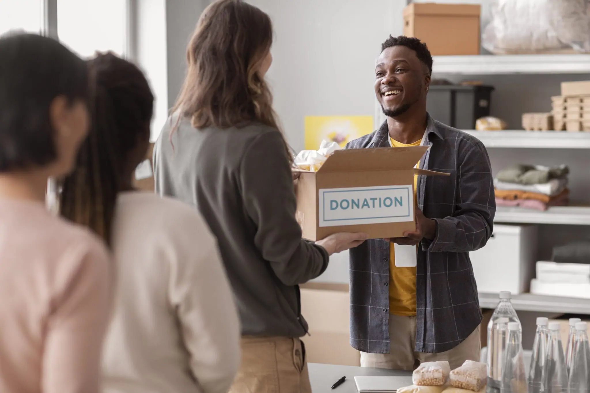 Person accepting donations - charitable donations collections